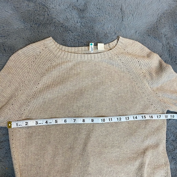 Anthropologie Moth Tan Tunic Side Slit Sweater XS, EUC. - Picture 13 of 14